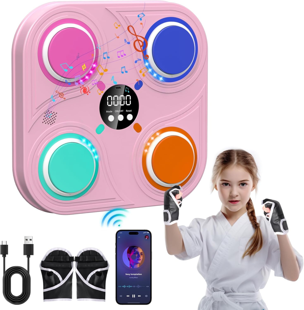 máquina de boxeo musical entrenamiento inteligente bluetooth para niños
